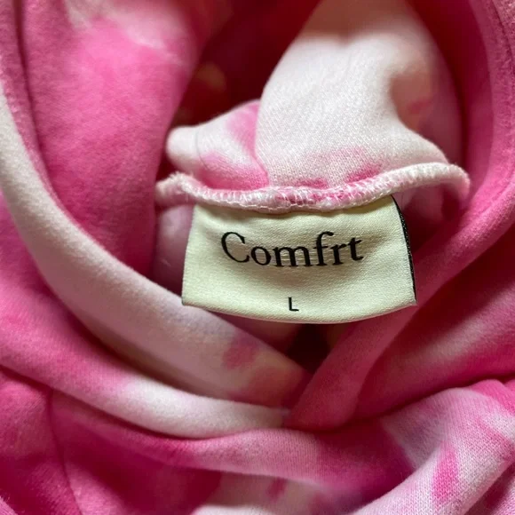 Comfort Pink Tie-Dye Dog Hoodie - Picture 4 of 5